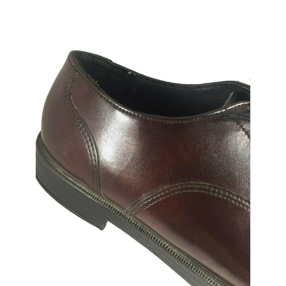 Hush Puppies Mens Oxford Shoes Size 8.5 Extra Wide Burgundy Leather Round Toe - Picture 8 of 12